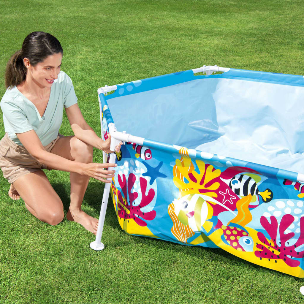 Bestway Piscina elevada para niños acero protección UV 183x51 cm