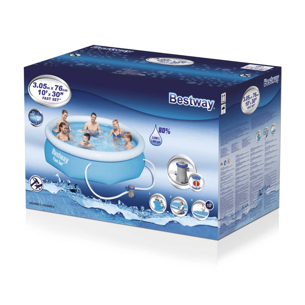 Bestway Conjunto de piscina Fast Set 305x76 cm 57270