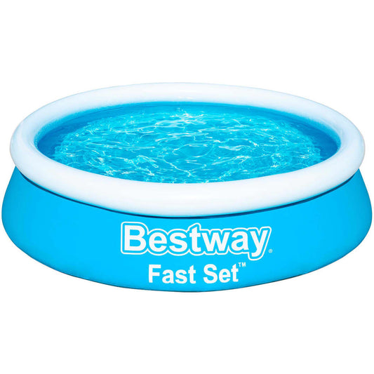 Bestway Piscina hinchable Fast Set redonda azul 183x51 cm