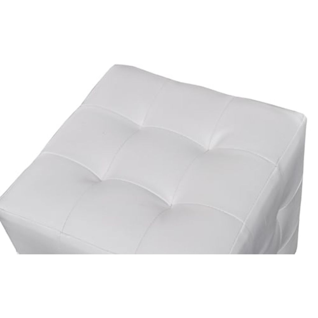 vidaXL Taburetes cubo blancos