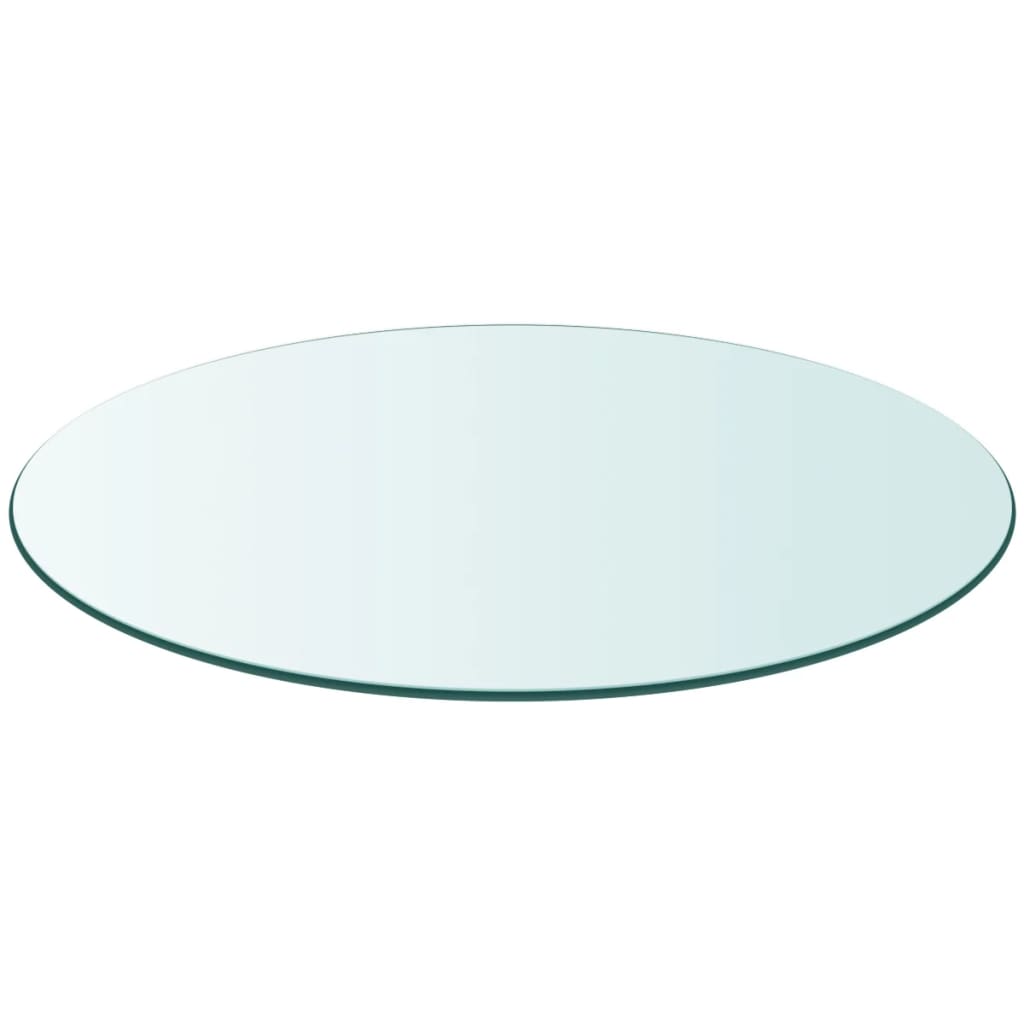 vidaXL Tablero de mesa de cristal templado redondo 500 mm