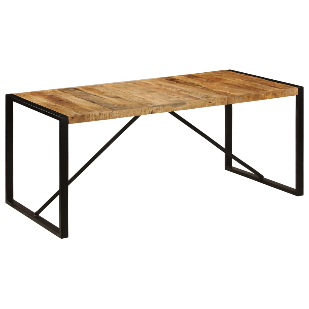 vidaXL Mesa de comedor de madera maciza de mango rugosa 180 cm