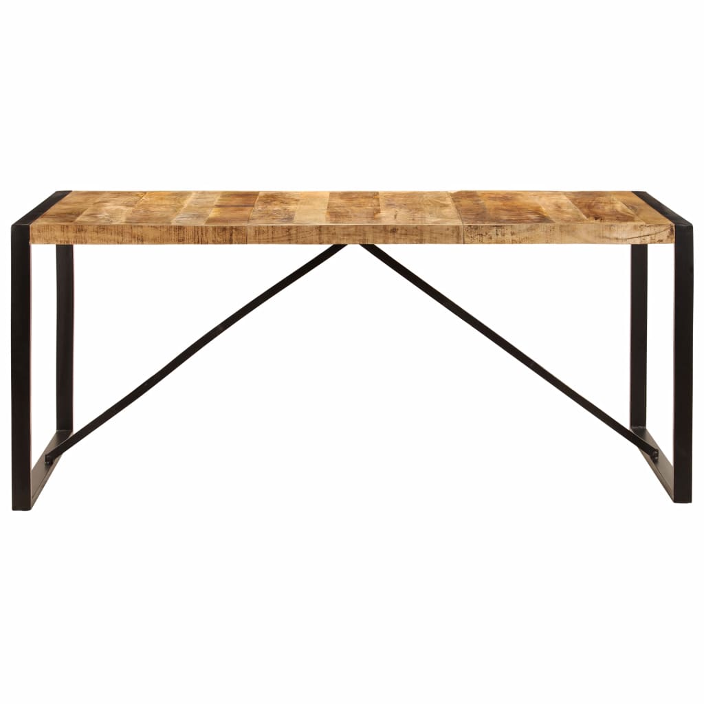 vidaXL Mesa de comedor de madera maciza de mango rugosa 180 cm