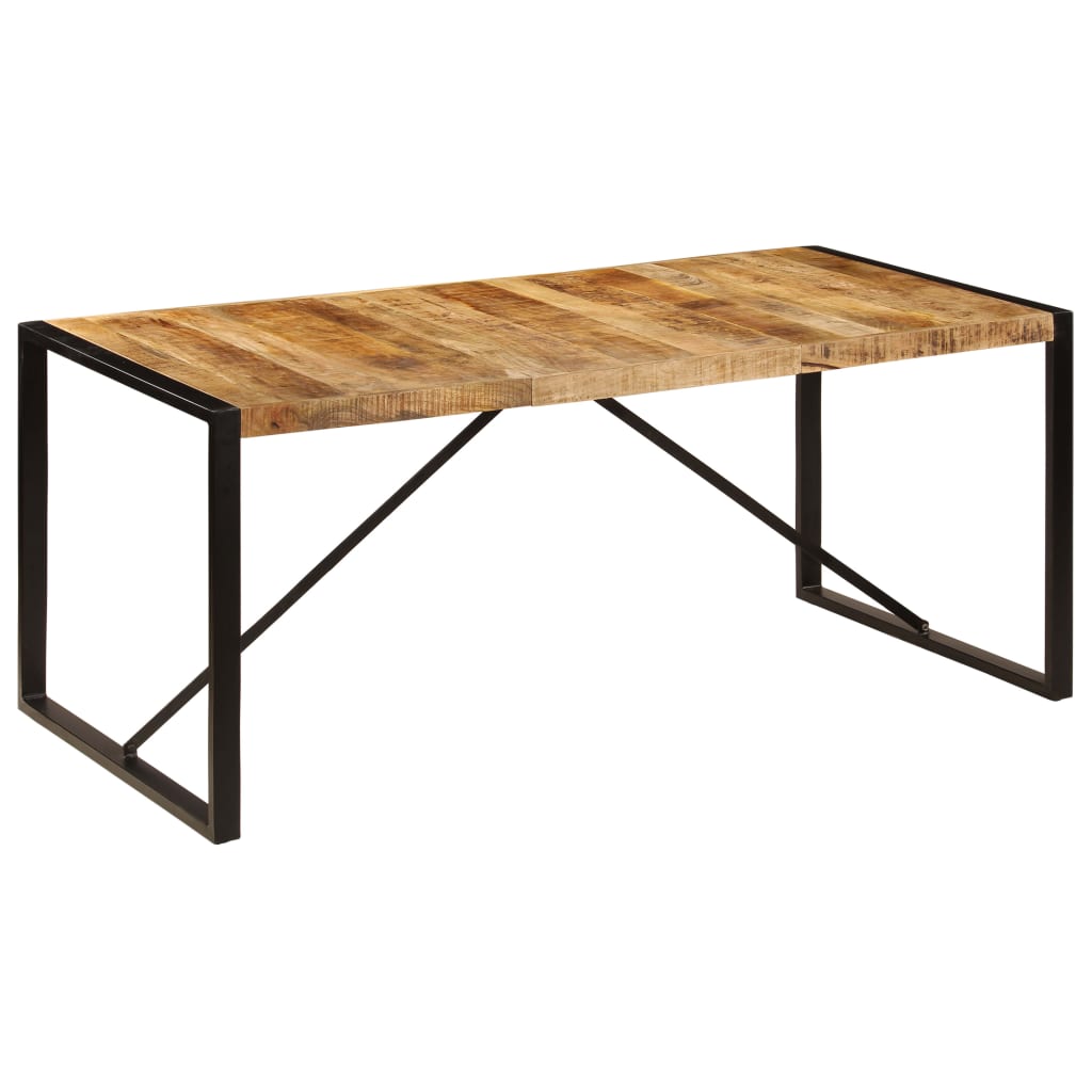 vidaXL Mesa de comedor de madera maciza de mango rugosa 180 cm