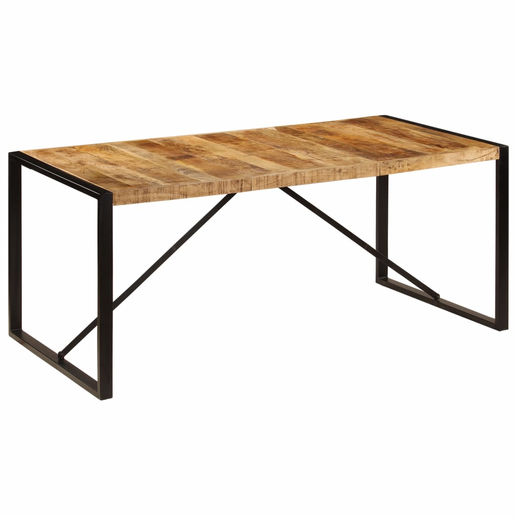 vidaXL Mesa de comedor de madera maciza de mango rugosa 180 cm