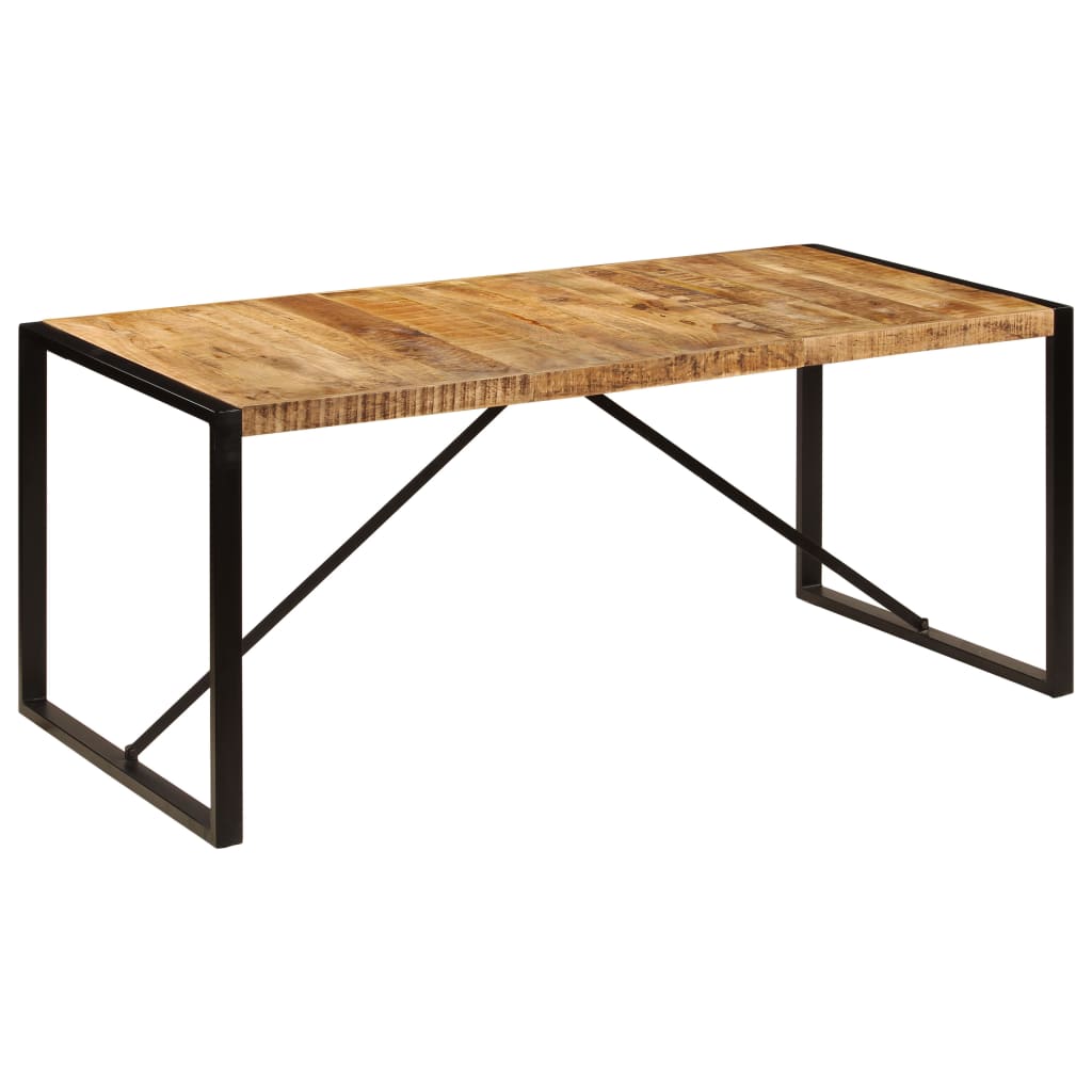 vidaXL Mesa de comedor de madera maciza de mango rugosa 180 cm