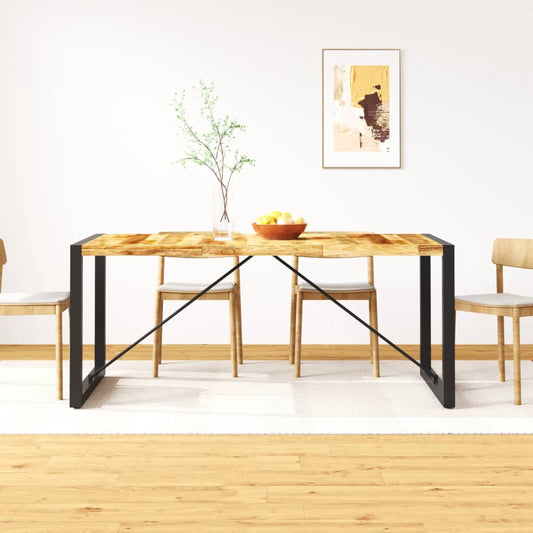 vidaXL Mesa de comedor de madera maciza de mango rugosa 180 cm