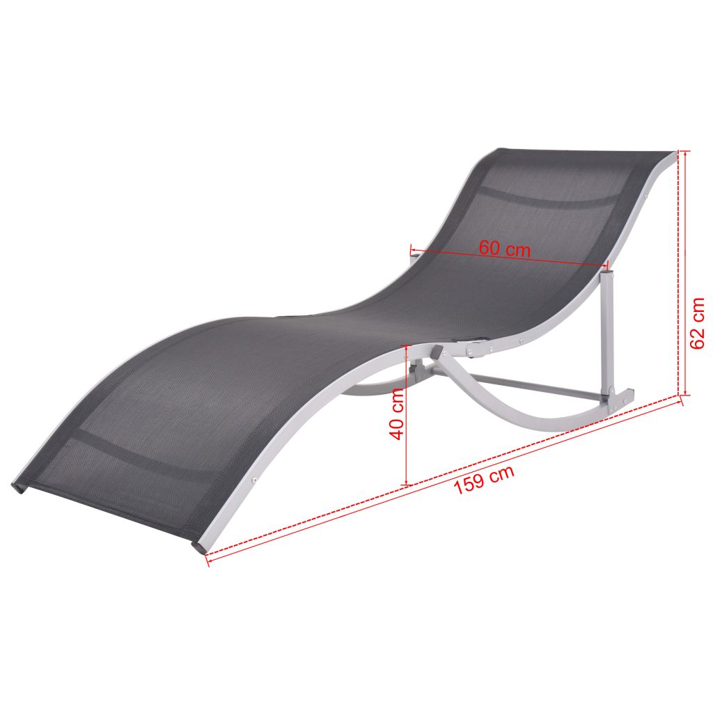 vidaXL Tumbonas plegables 2 unidades aluminio y textilene