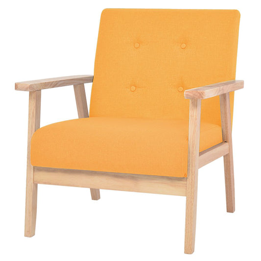 vidaXL Sillón de tela amarillo