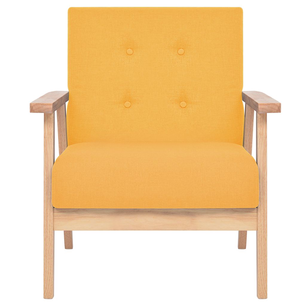 vidaXL Sillón de tela amarillo