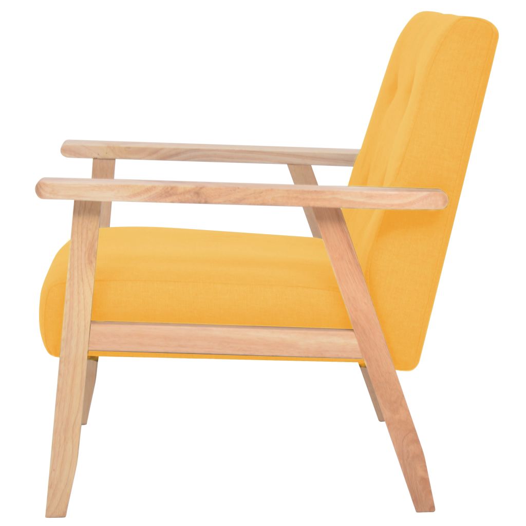 vidaXL Sillón de tela amarillo