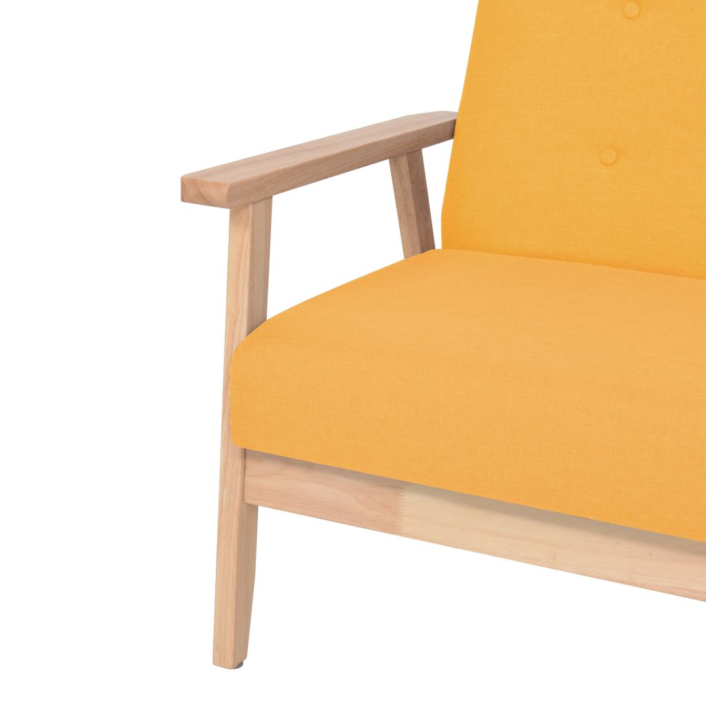 vidaXL Sillón de tela amarillo