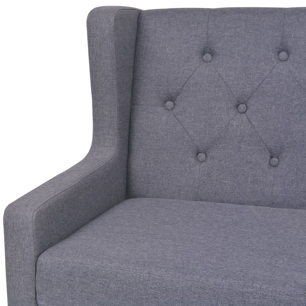 vidaXL Sillón de tela gris