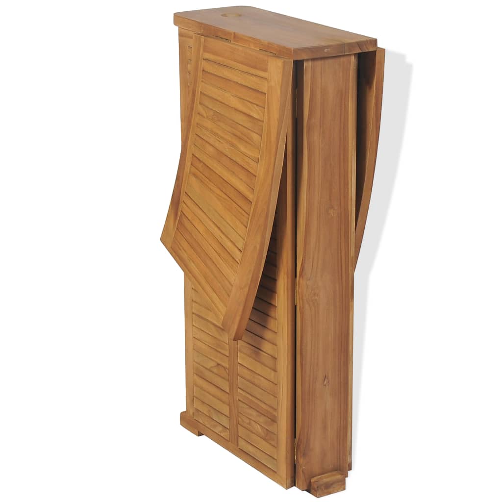 vidaXL Mesa de bar plegable de madera teca maciza 155x53x105 cm