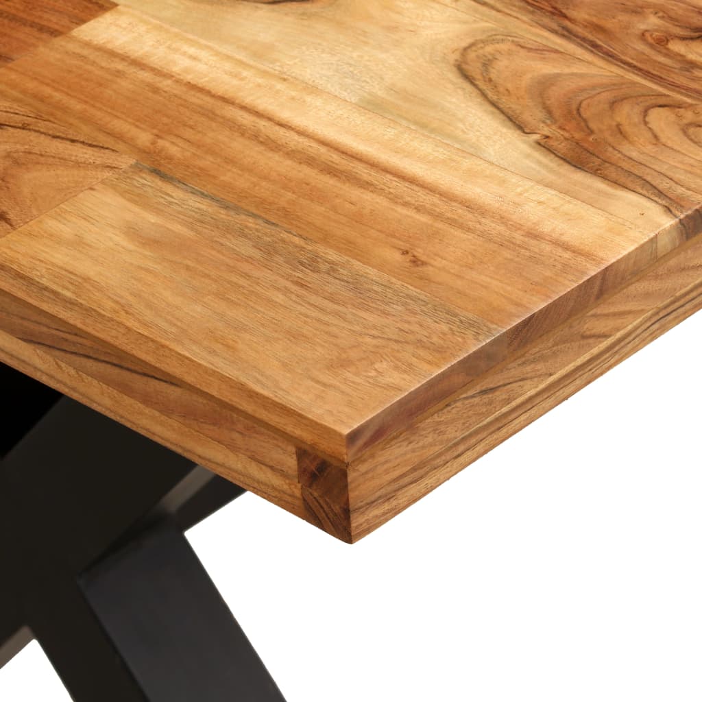 vidaXL Mesa de comedor madera maciza de acacia y mango 180x90x76 cm