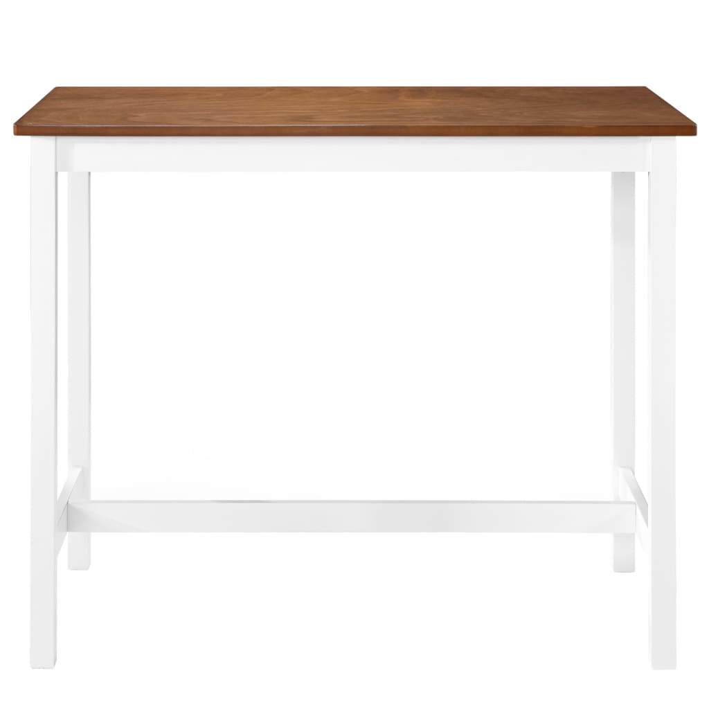 vidaXL Mesa de bar madera maciza 108x60x91 cm