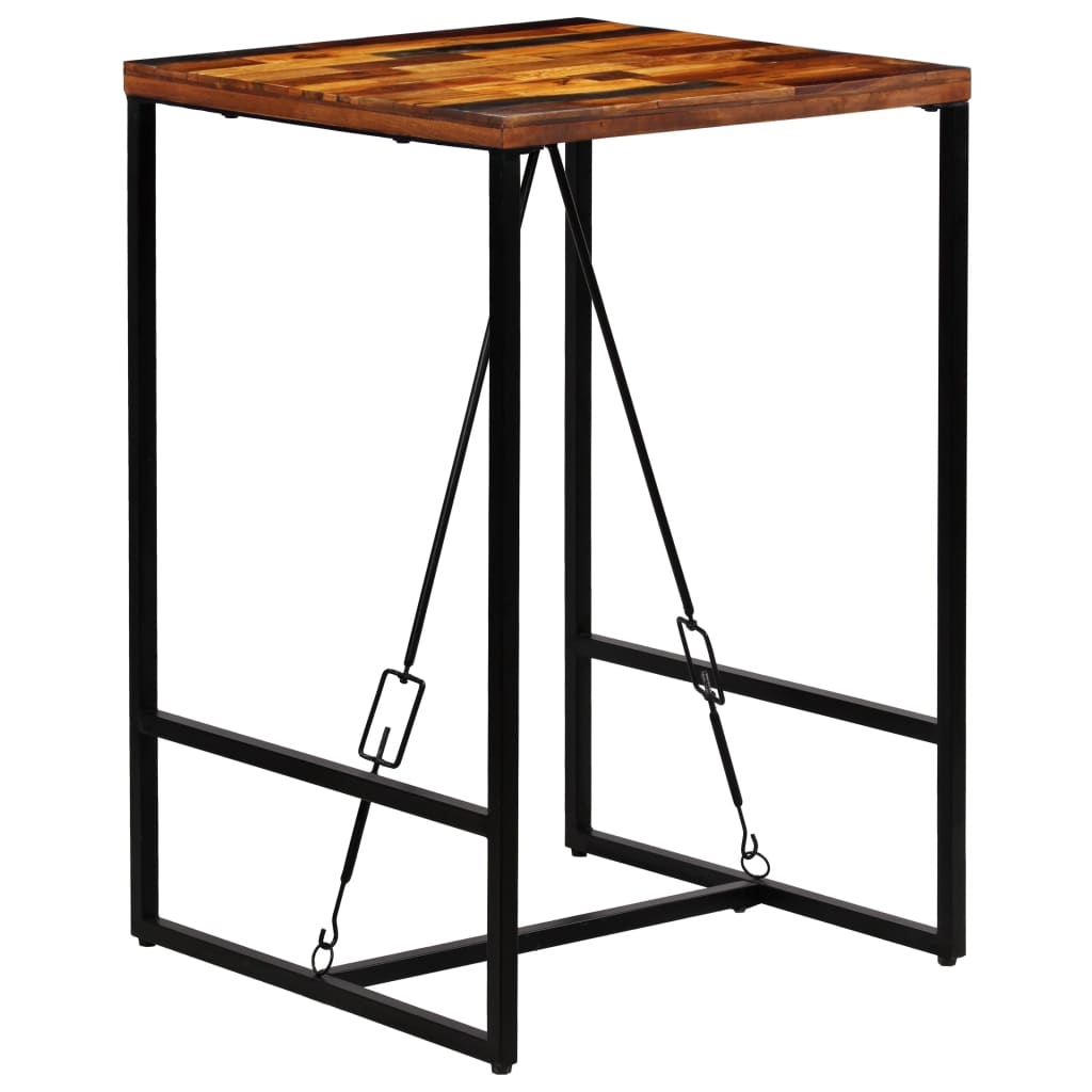 vidaXL Mesa de bar madera maciza reciclada 70x70x106 cm