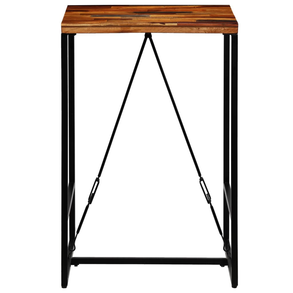 vidaXL Mesa de bar madera maciza reciclada 70x70x106 cm