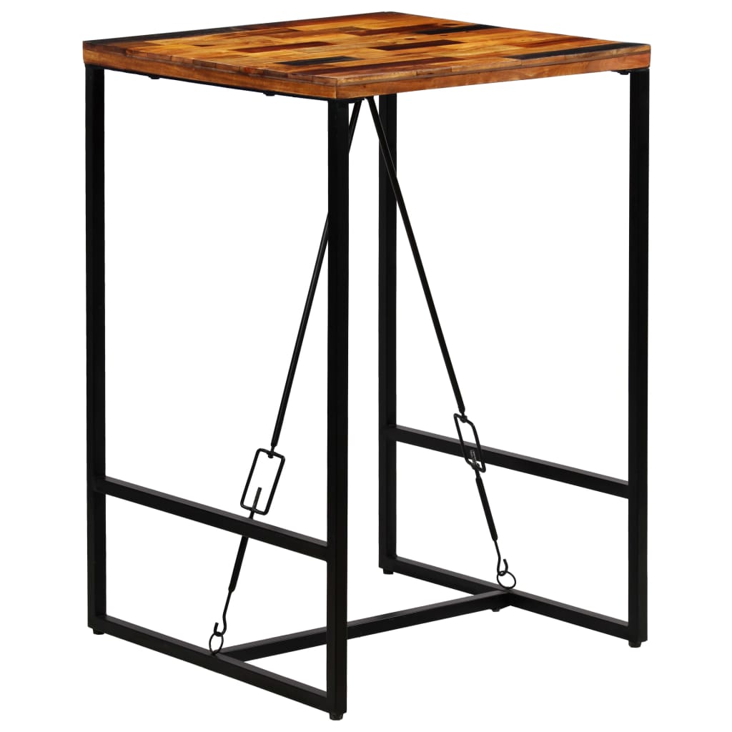 vidaXL Mesa de bar madera maciza reciclada 70x70x106 cm