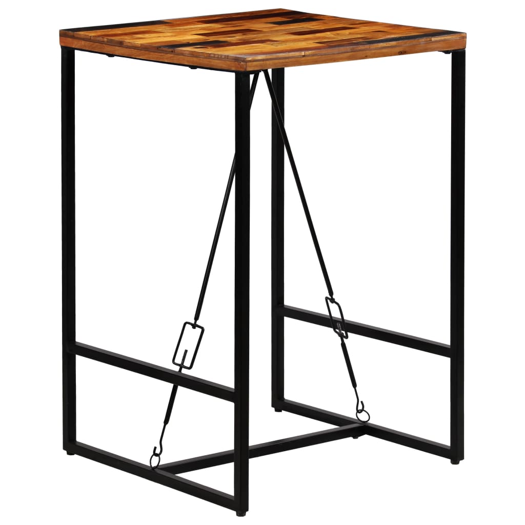 vidaXL Mesa de bar madera maciza reciclada 70x70x106 cm