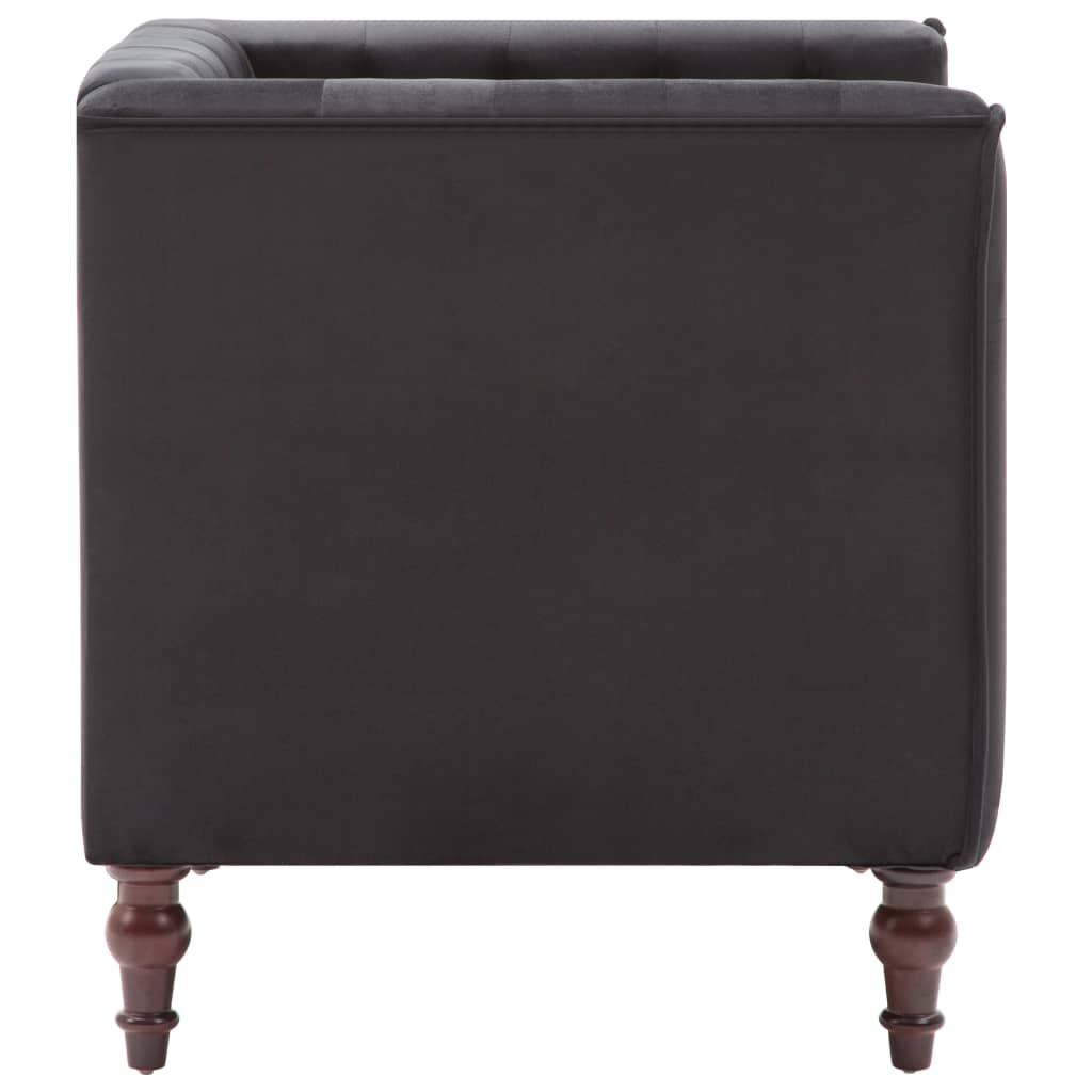 vidaXL Sillón de terciopelo negro