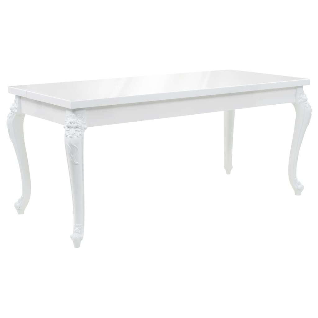 vidaXL Mesa de comedor blanco brillante 179x89x81 cm