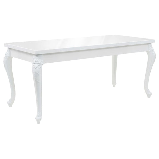 vidaXL Mesa de comedor blanco brillante 179x89x81 cm