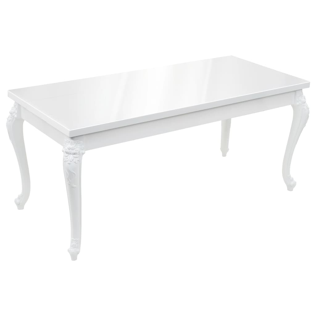 vidaXL Mesa de comedor blanco brillante 179x89x81 cm