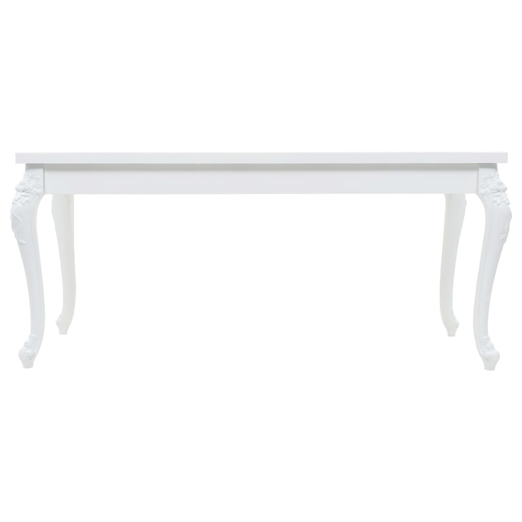 vidaXL Mesa de comedor blanco brillante 179x89x81 cm