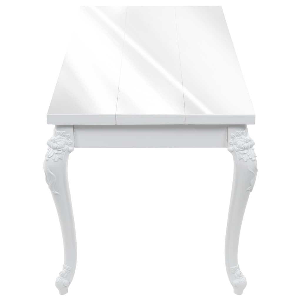 vidaXL Mesa de comedor blanco brillante 179x89x81 cm