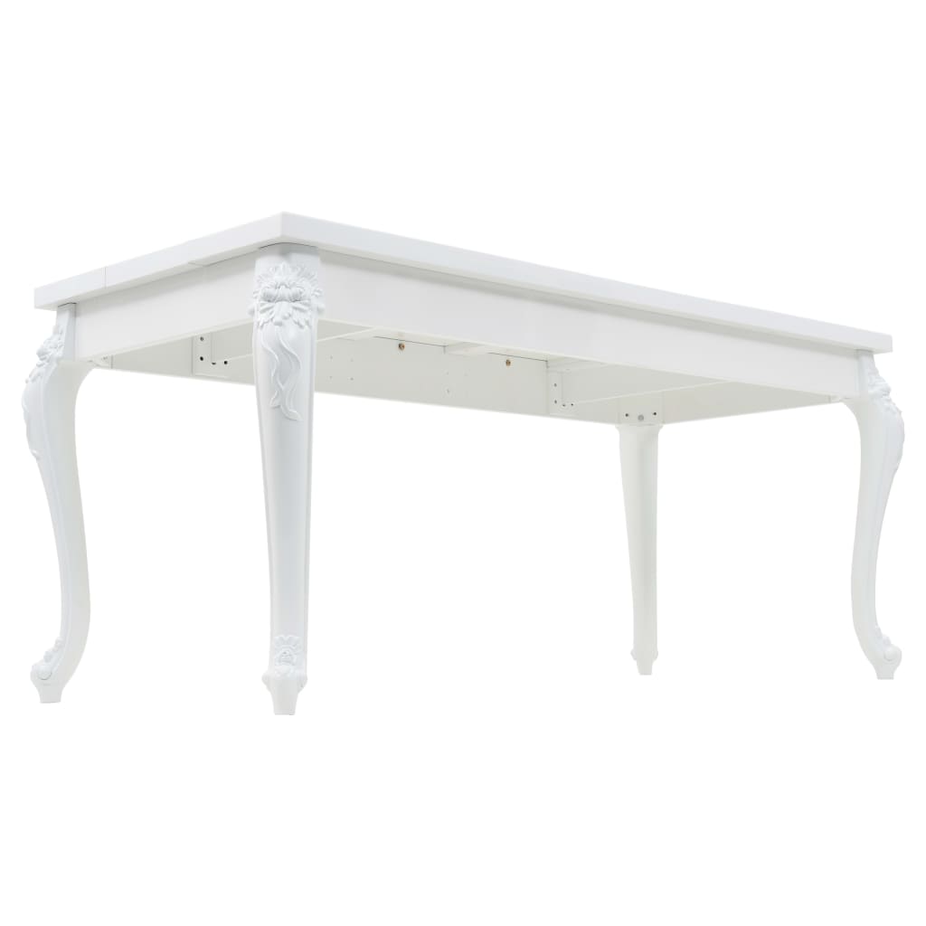 vidaXL Mesa de comedor blanco brillante 179x89x81 cm