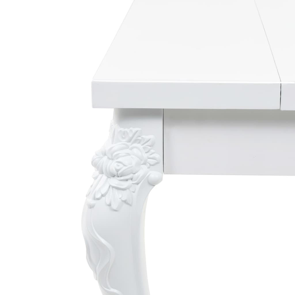 vidaXL Mesa de comedor blanco brillante 179x89x81 cm