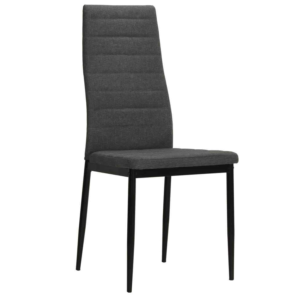 vidaXL Sillas de comedor 6 unidades tela gris oscuro