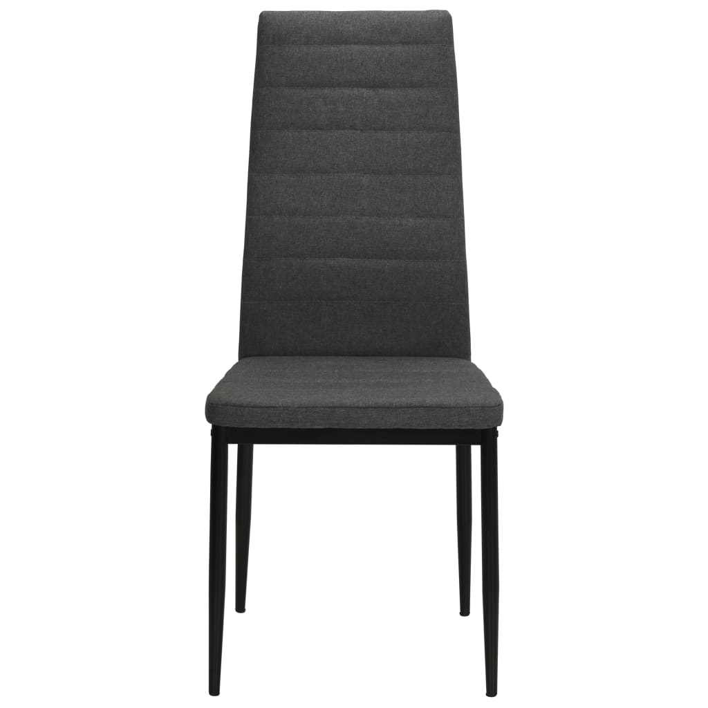 vidaXL Sillas de comedor 6 unidades tela gris oscuro