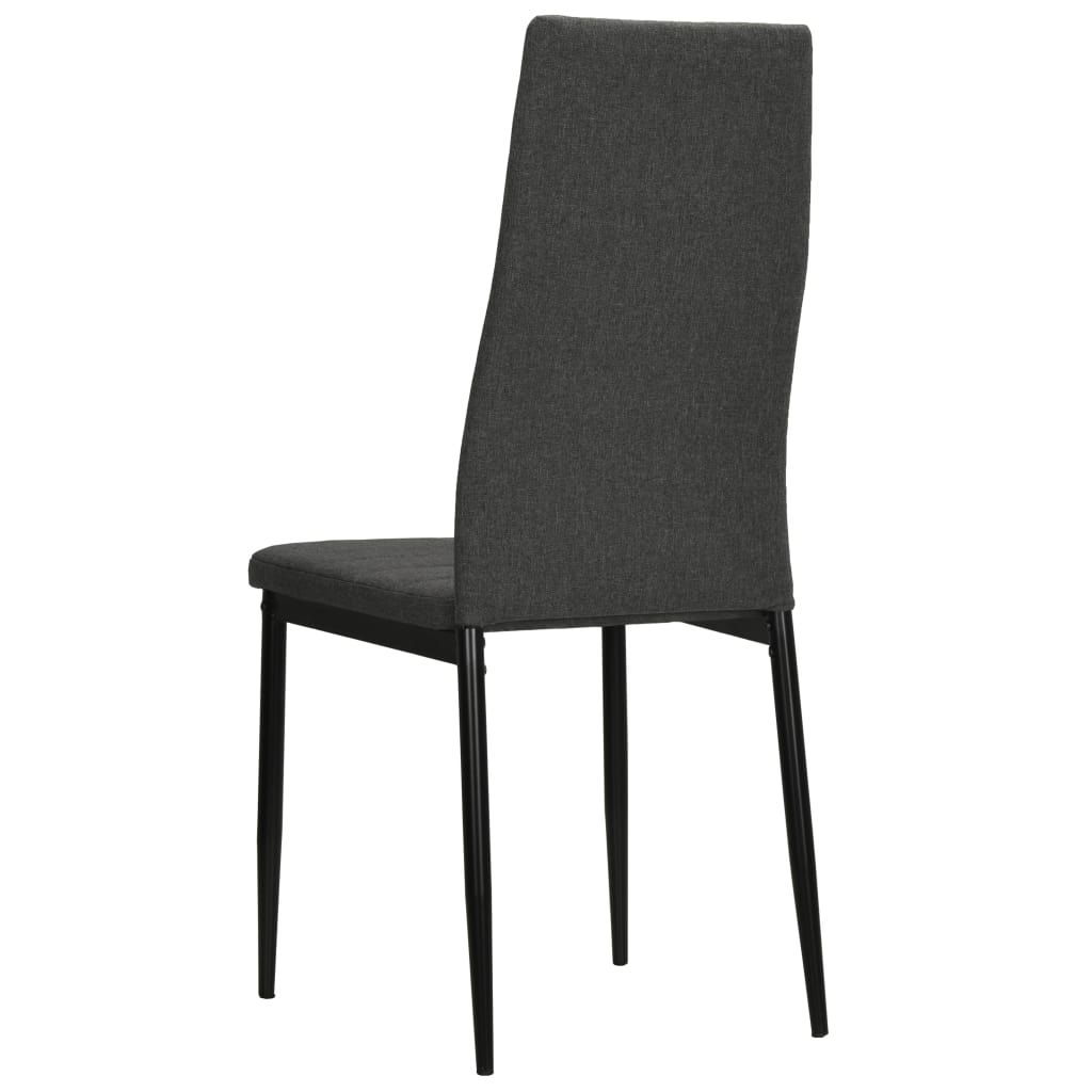 vidaXL Sillas de comedor 6 unidades tela gris oscuro