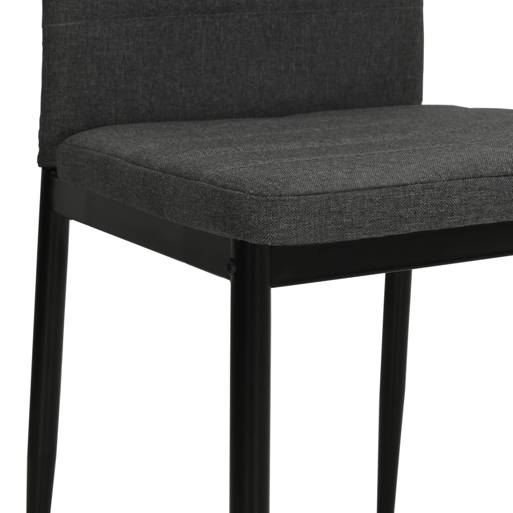 vidaXL Sillas de comedor 6 unidades tela gris oscuro