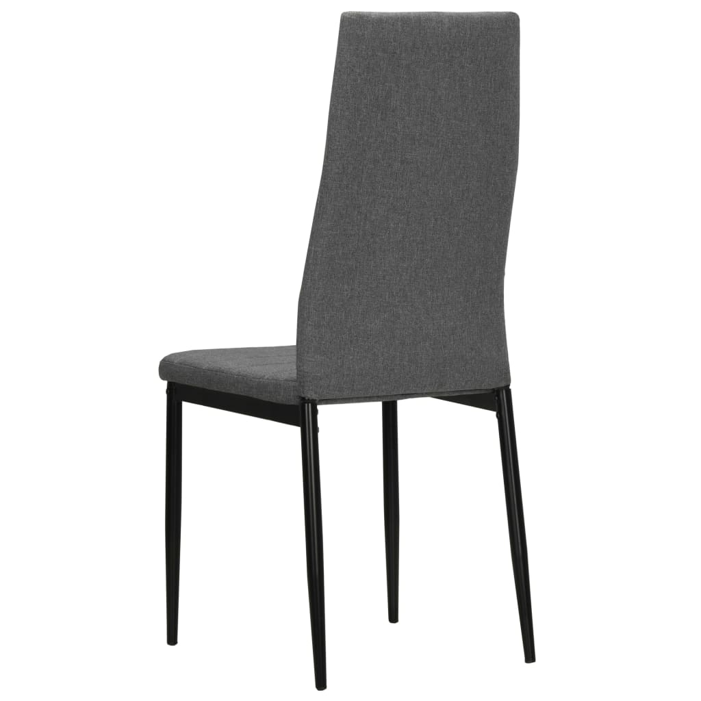 vidaXL Sillas de comedor 6 unidades tela gris claro