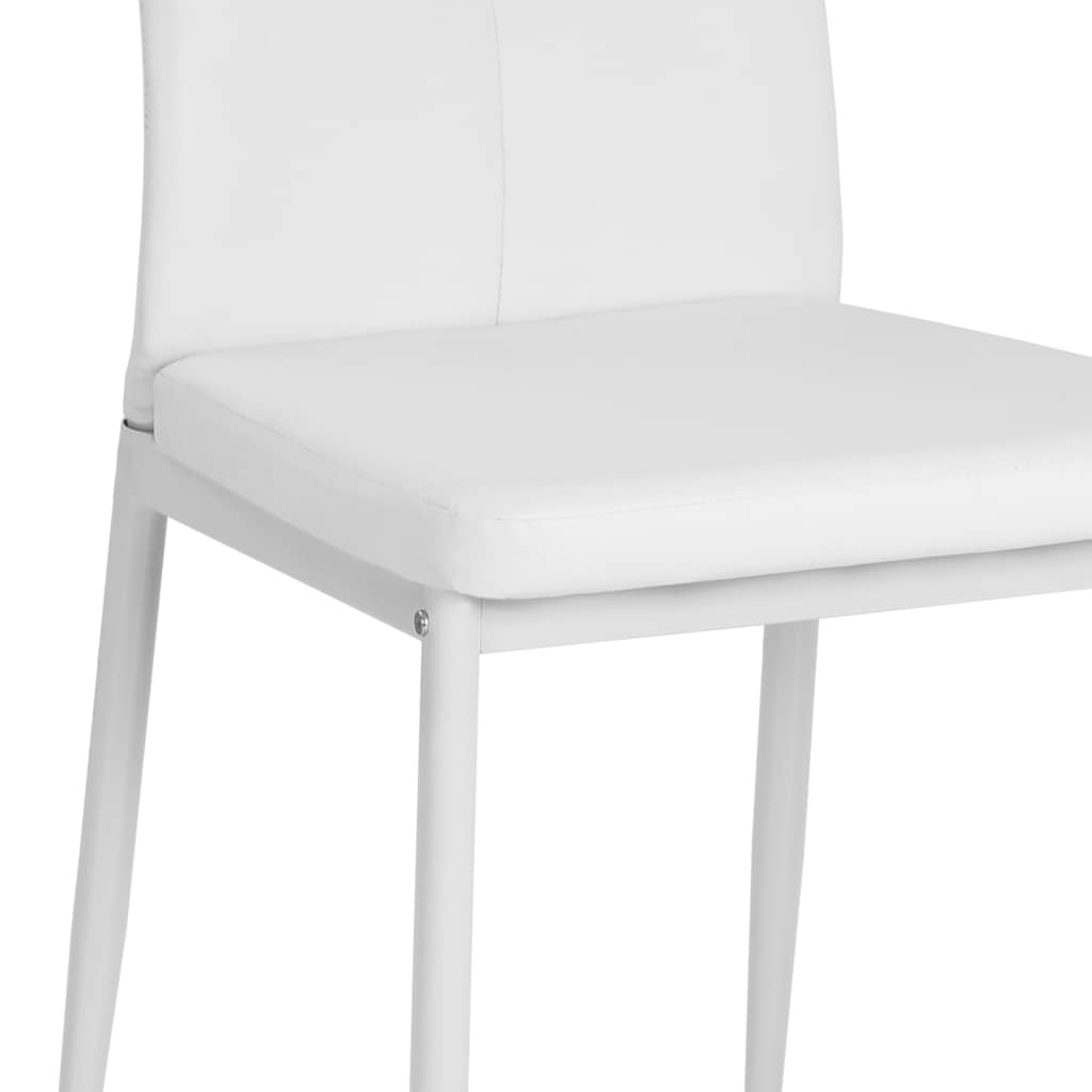 vidaXL Sillas de comedor 6 uds cuero sintético blanco