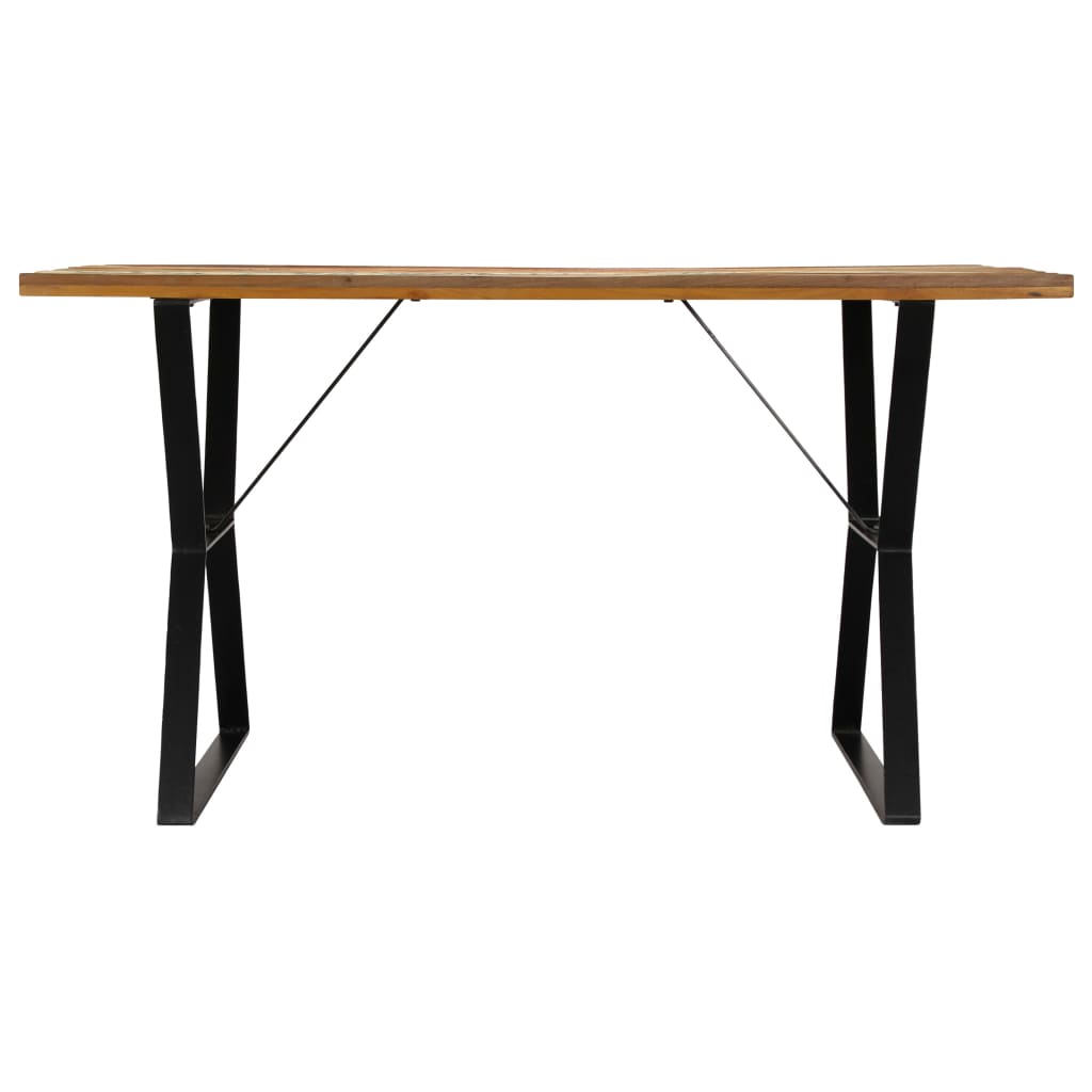 vidaXL Mesa de comedor de madera maciza reciclada 140x80x76 cm