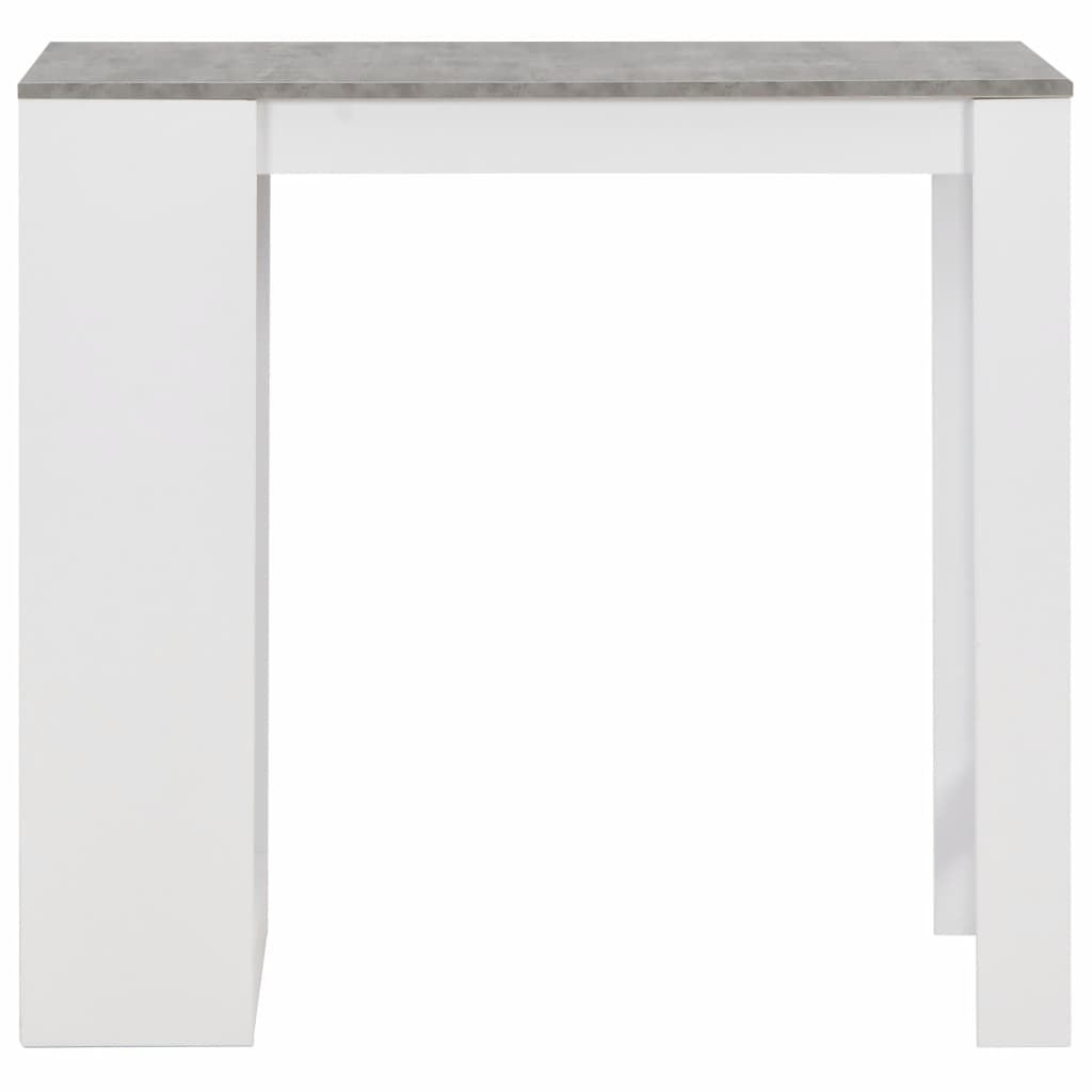 vidaXL Mesa alta de cocina con estantería blanca 110x50x103 cm