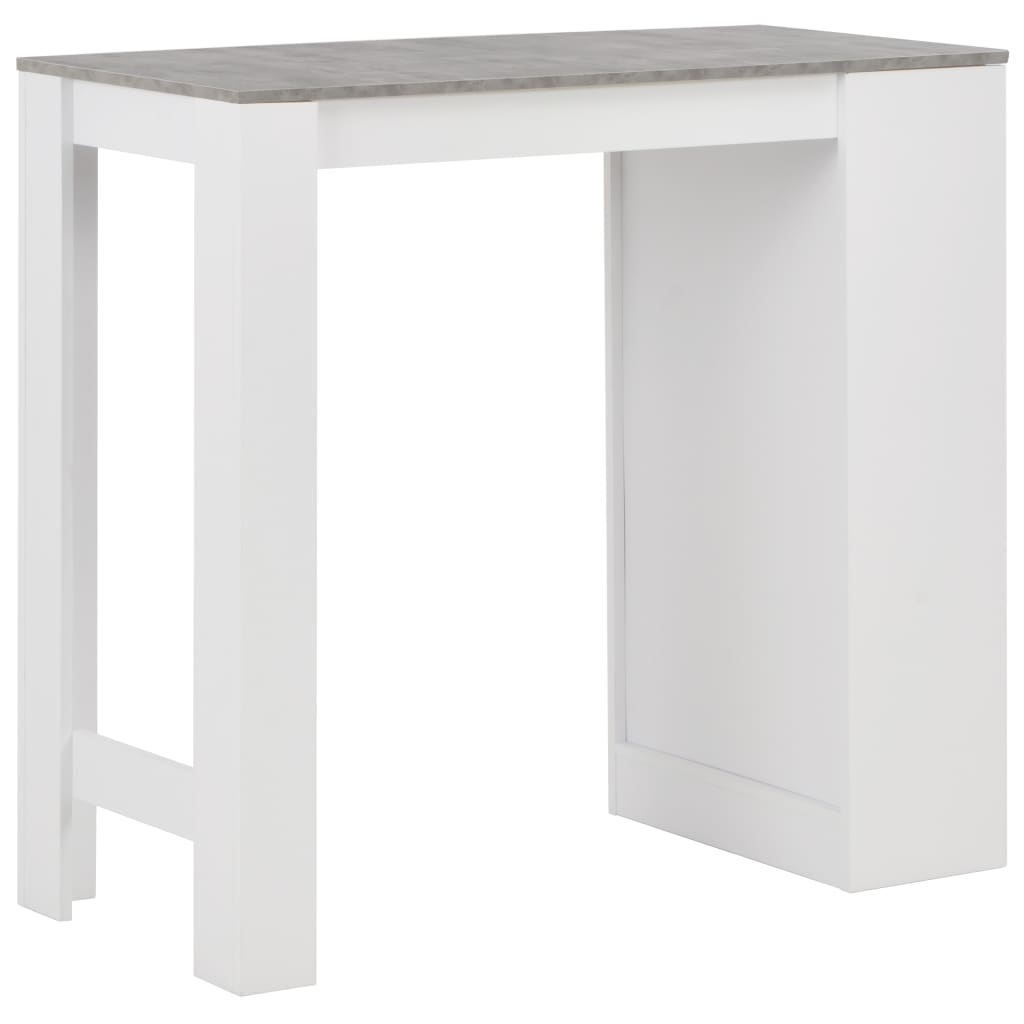 vidaXL Mesa alta de cocina con estantería blanca 110x50x103 cm