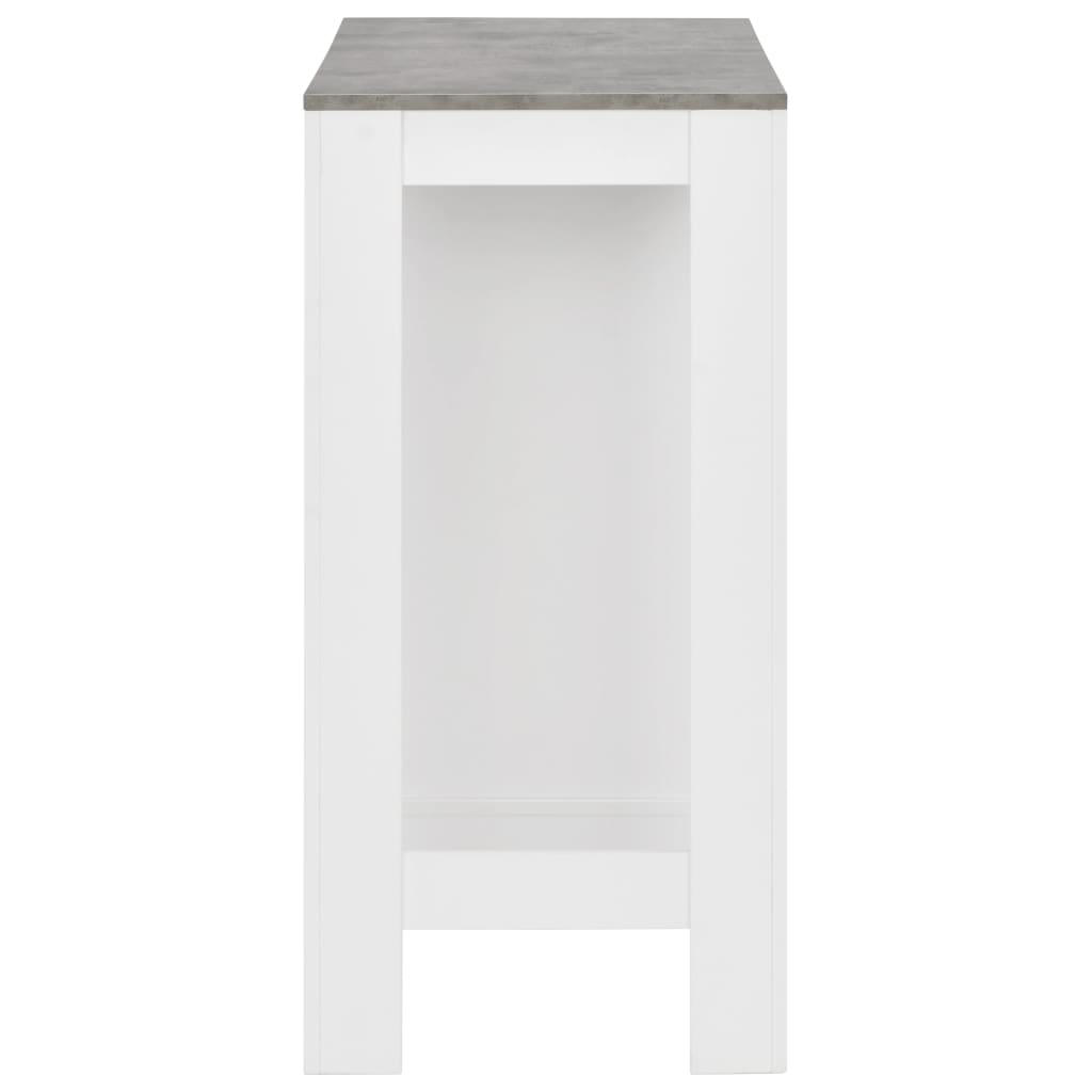 vidaXL Mesa alta de cocina con estantería blanca 110x50x103 cm