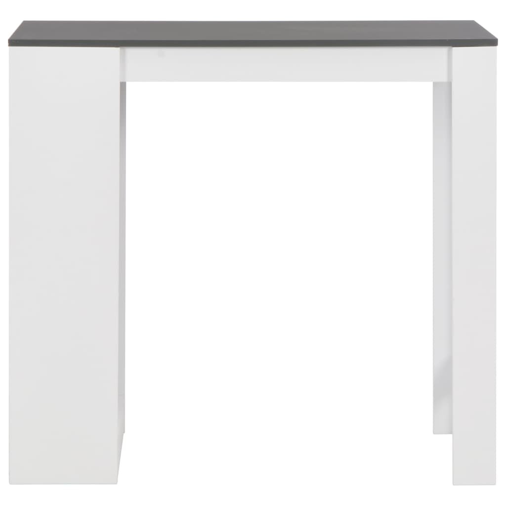 vidaXL Mesa alta de cocina con estantería blanca 110x50x103 cm