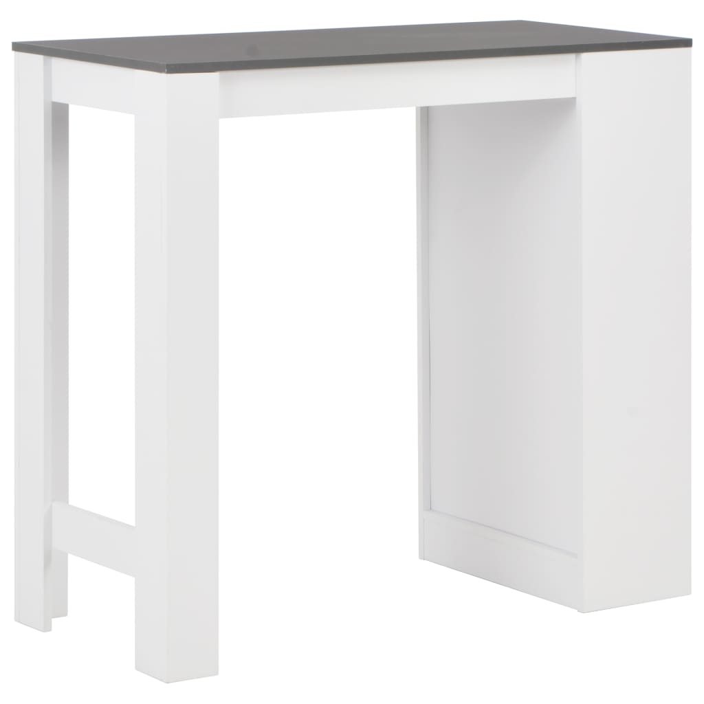 vidaXL Mesa alta de cocina con estantería blanca 110x50x103 cm