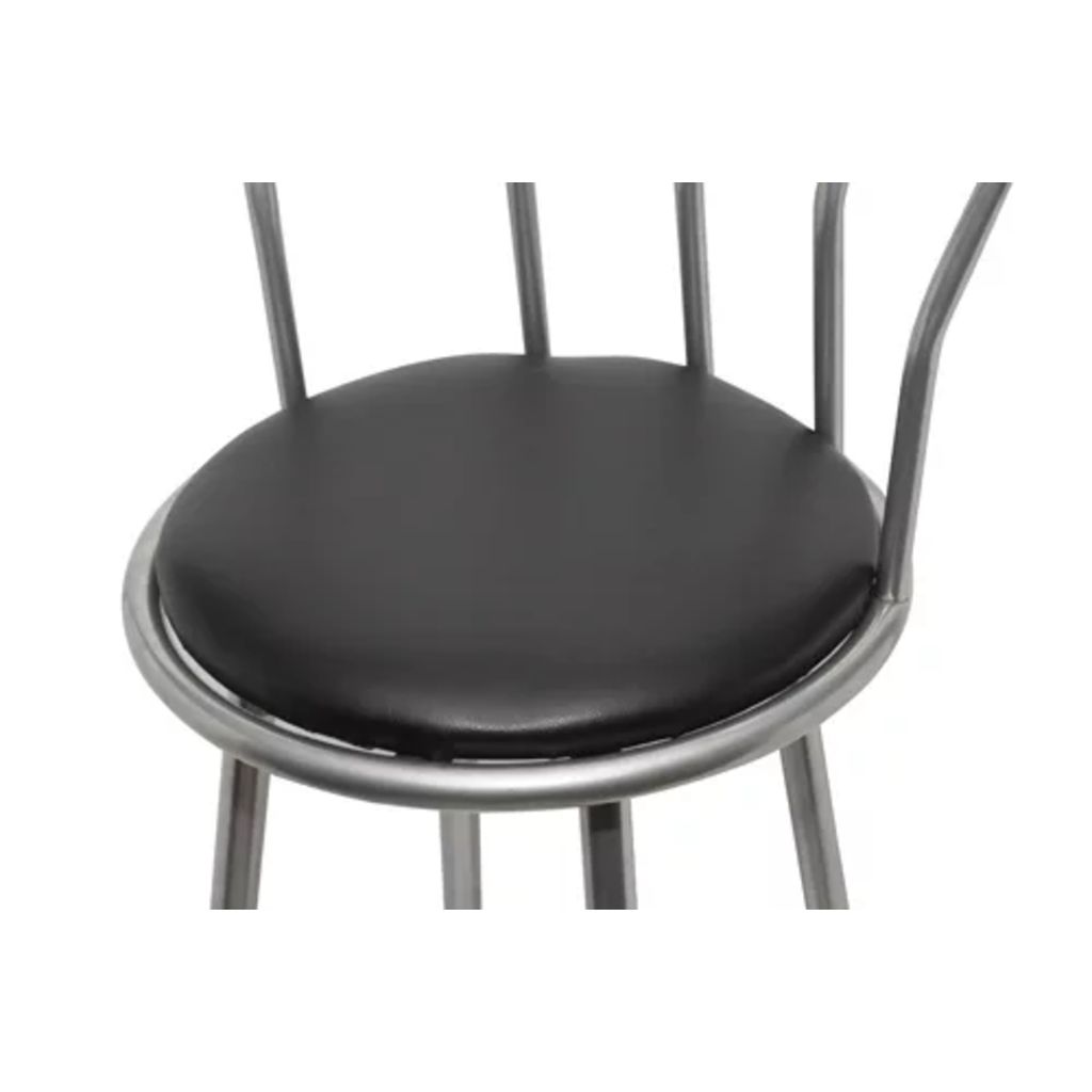 vidaXL Taburetes de cocina 2 unidades cuero sintético negro