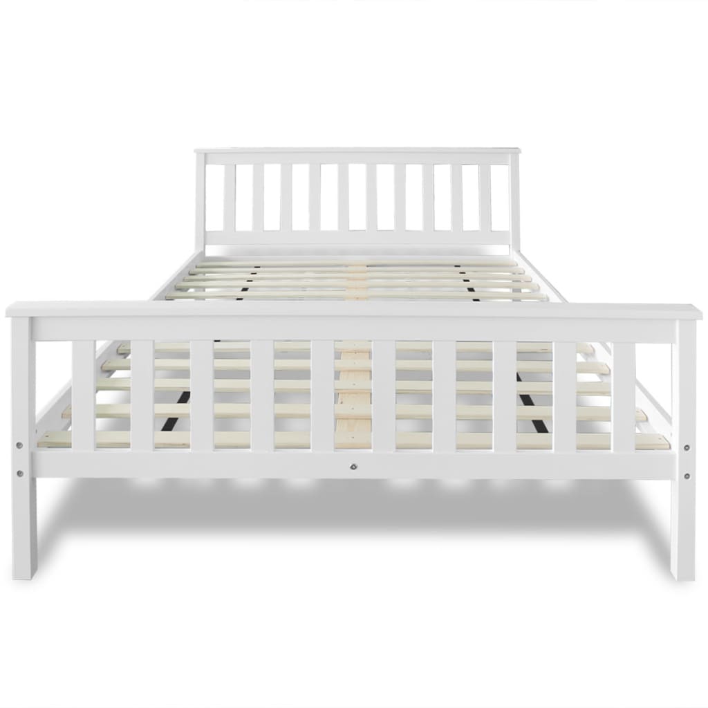 vidaXL Cama con colchón de madera de pino maciza 140x200 cm