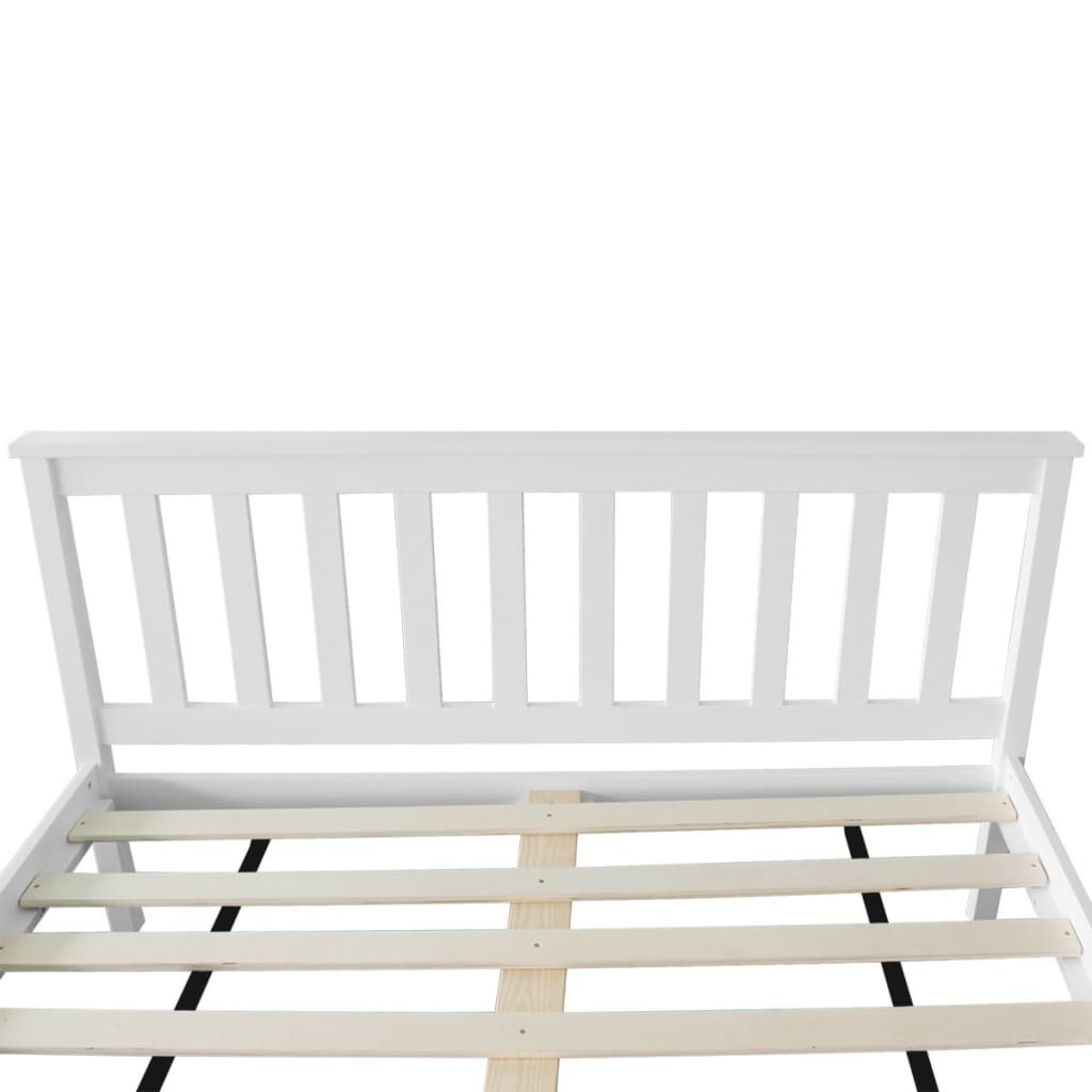 vidaXL Cama con colchón de madera de pino maciza 140x200 cm