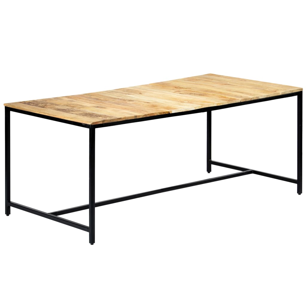 vidaXL Mesa de comedor madera maciza de mango rugosa 180x90x75 cm