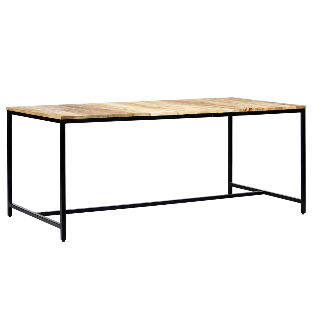 vidaXL Mesa de comedor madera maciza de mango rugosa 180x90x75 cm