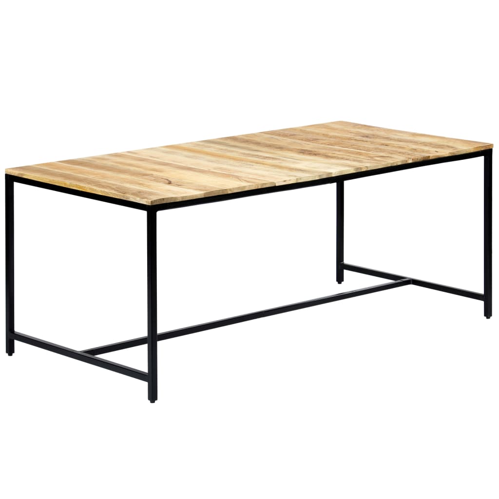 vidaXL Mesa de comedor madera maciza de mango rugosa 180x90x75 cm